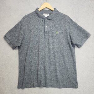 Lacoste Shirt Mens XL 6 Gray Classic Fit Polo Casual Preppy Short Sleeve